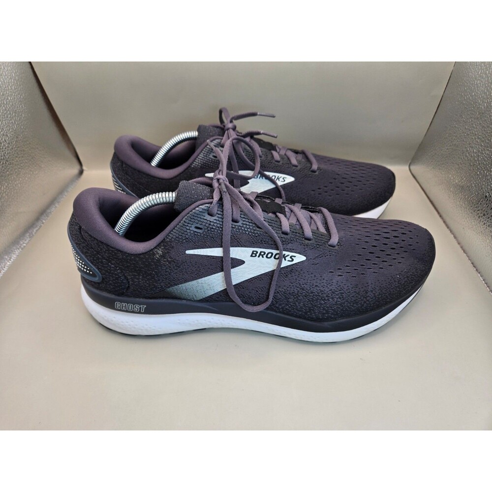 Brooks Ghost 16 Shoes Men's 11.5 D Black Grey Road Running Athletic Gym Sneakers